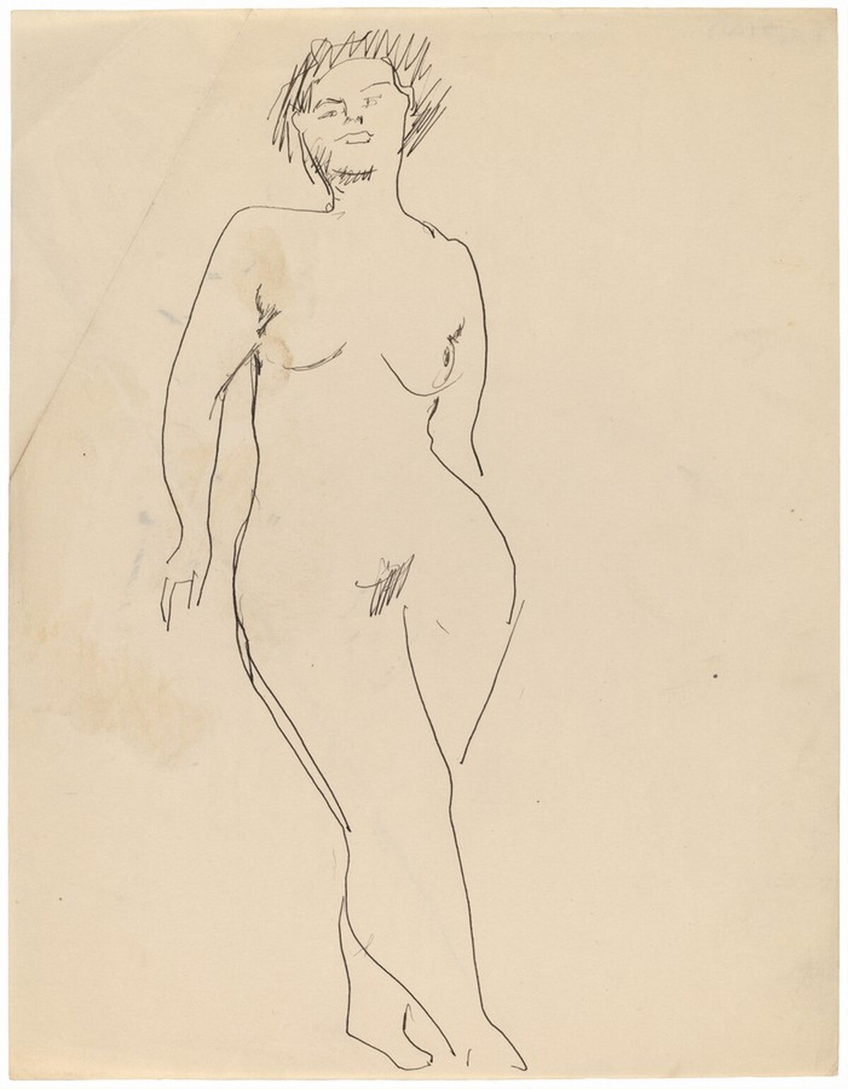 Frontal Nude Standing with Legs Crossed by Mark Rothko