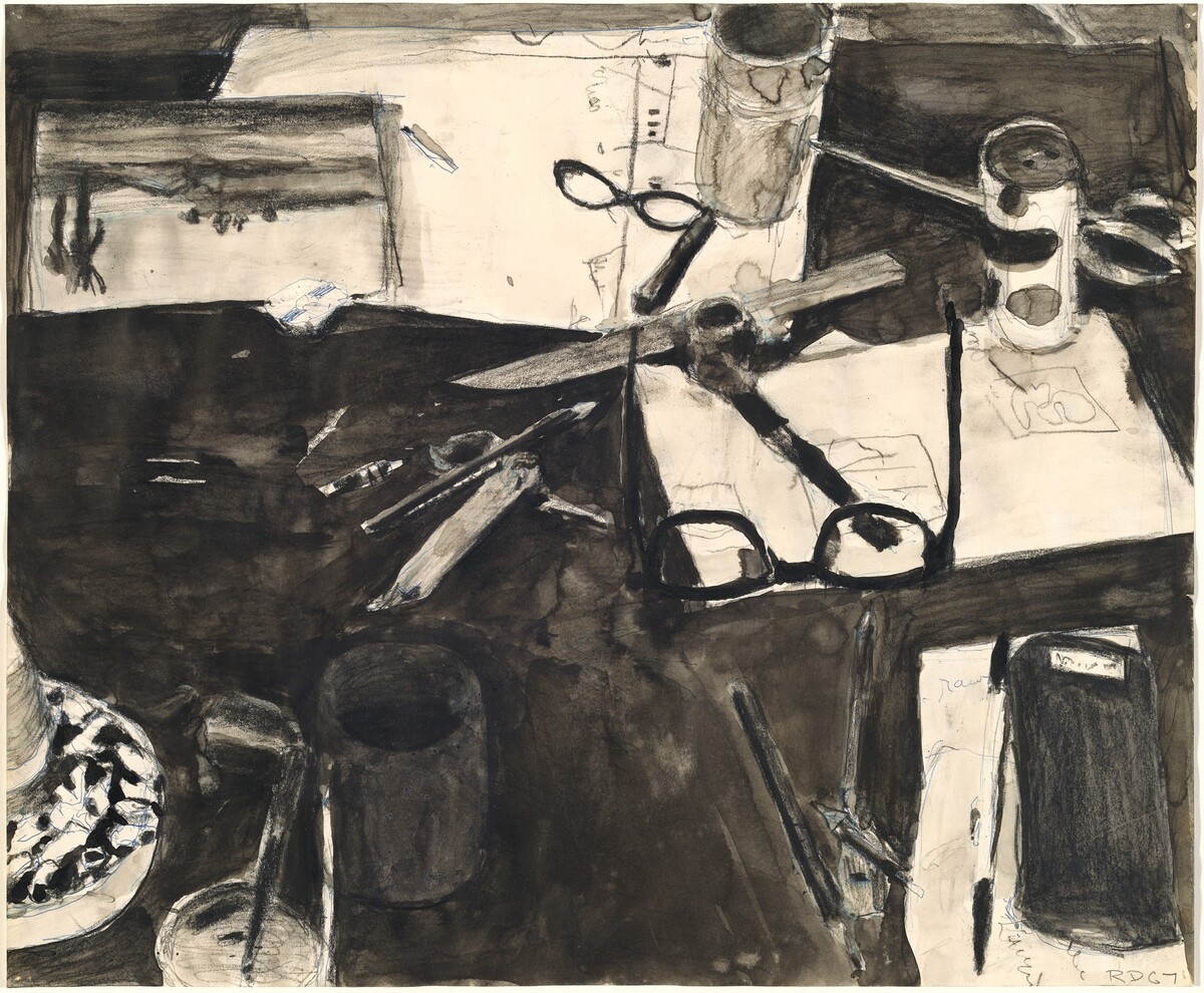 Still Life: Cigarette Butts and Glasses by Richard Diebenkorn