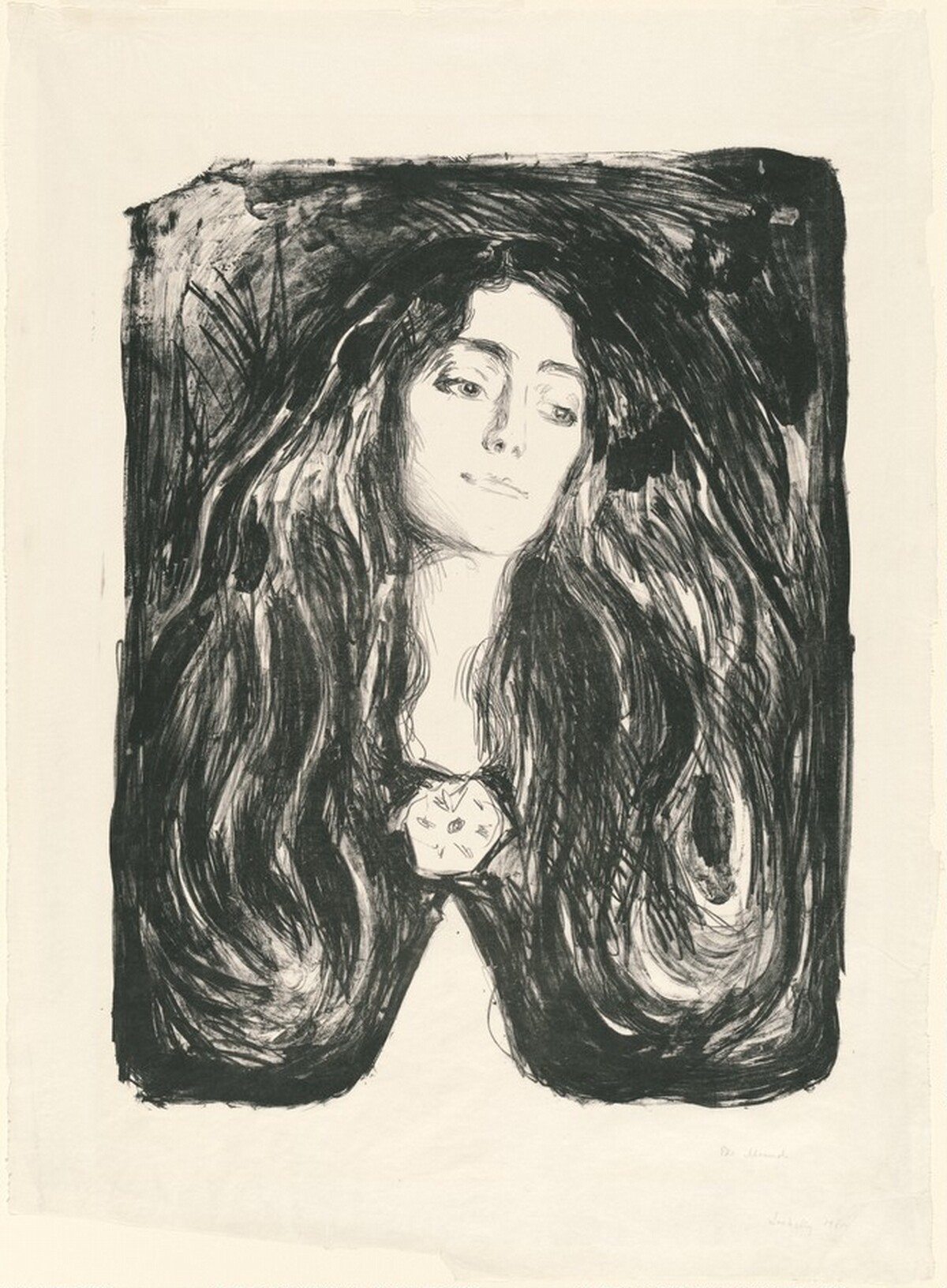The Brooch (Eva Mudocci) by Edvard Munch
