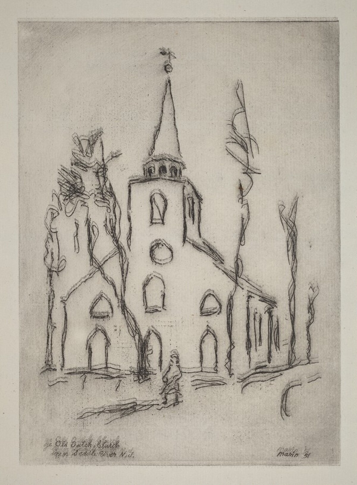 Ye Old Dutch Church, Upper Saddle River, No. 2 by John Marin
