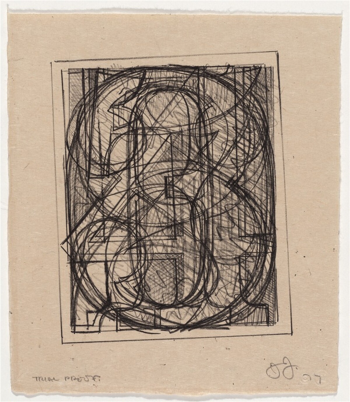 0 through 9 [trial proof] by Jasper Johns