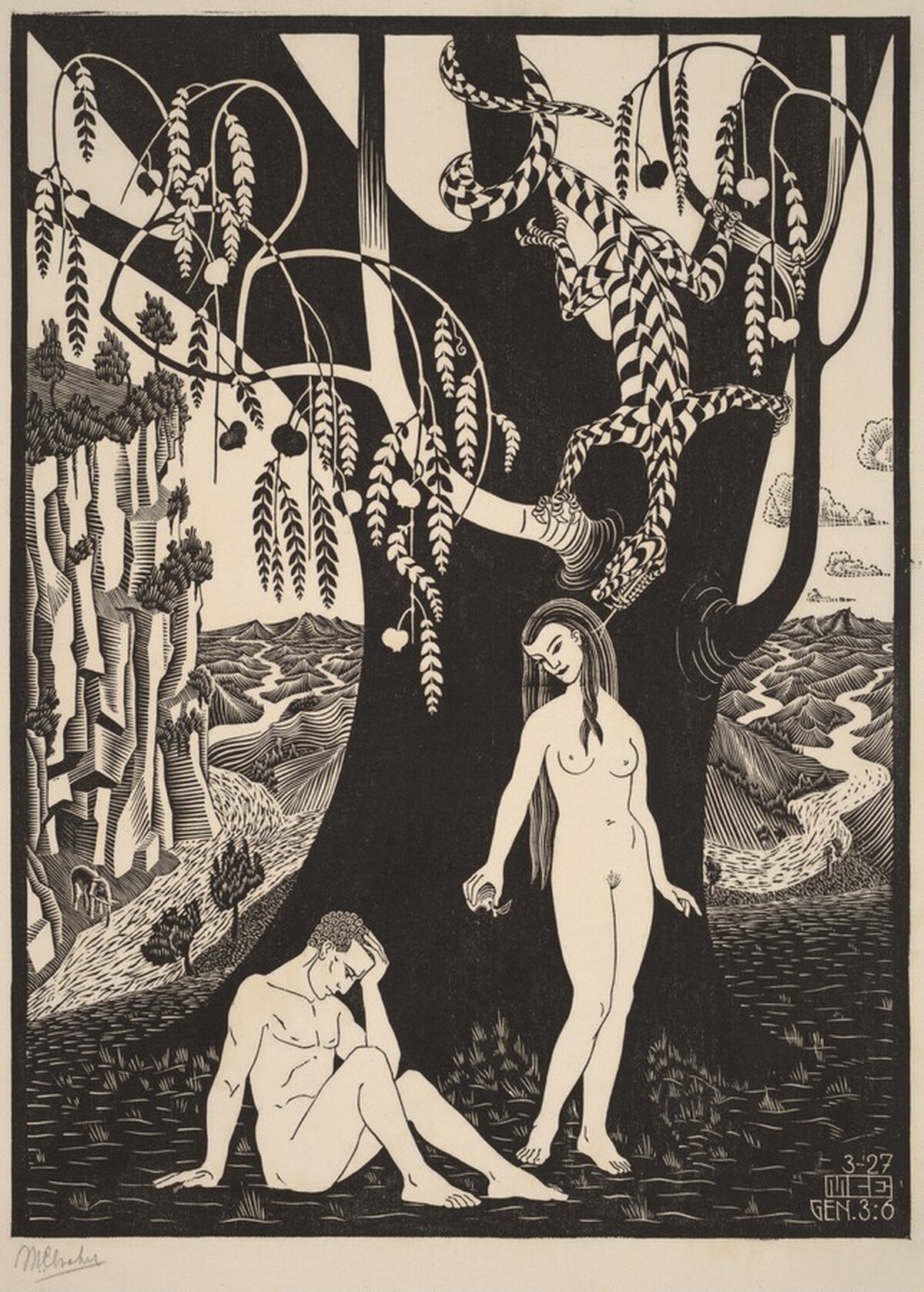 The Fall of Man by M.C. Escher