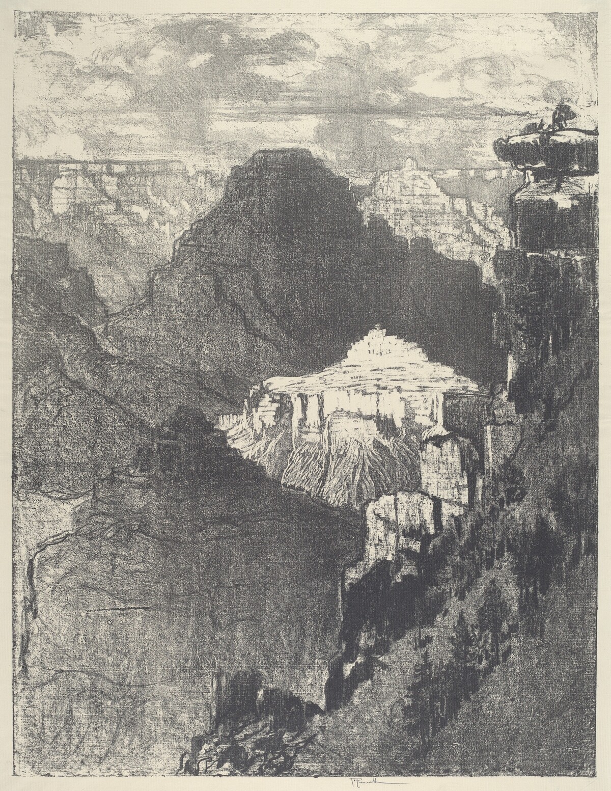 The City under the Black Mountain by Joseph Pennell