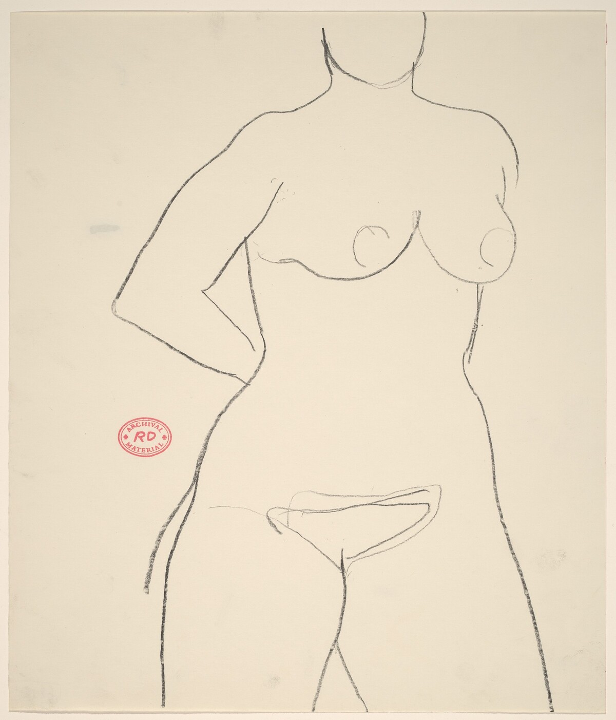 Untitled [nude with hand behind her back] by Richard Diebenkorn
