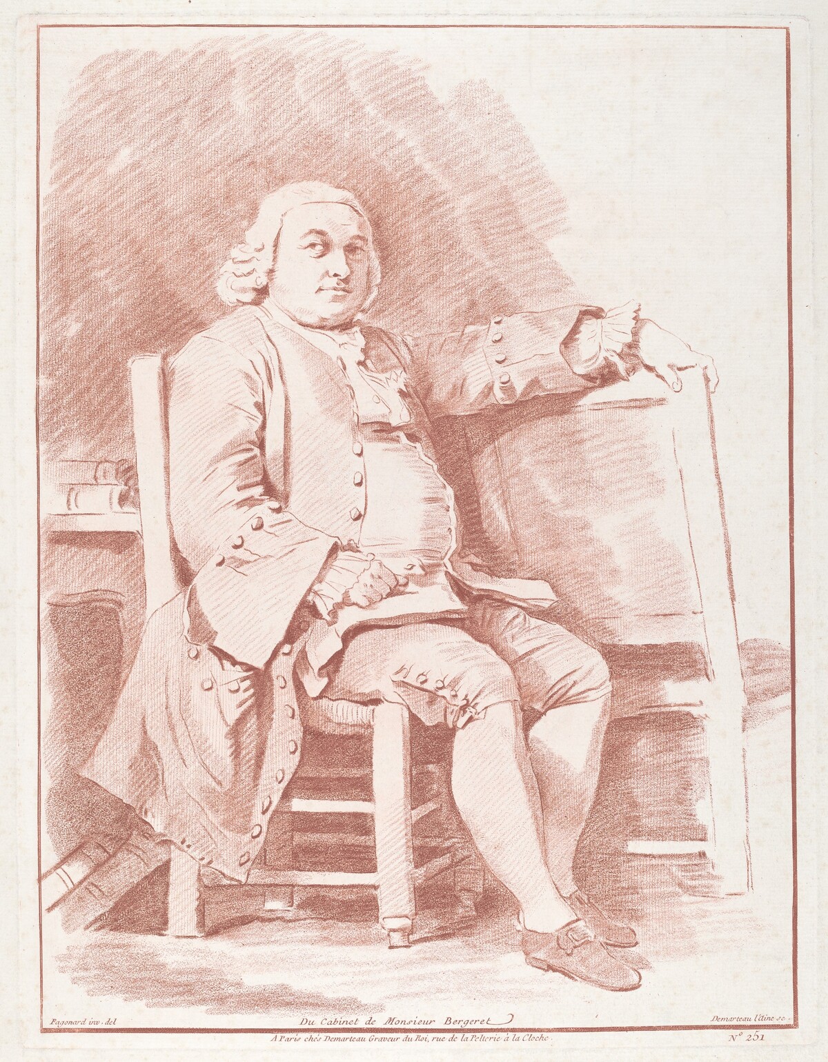 Jacques-Onesyme Bergeret de Grancourt by Gilles Demarteau, the Elder, after Jean-Honoré Fragonard