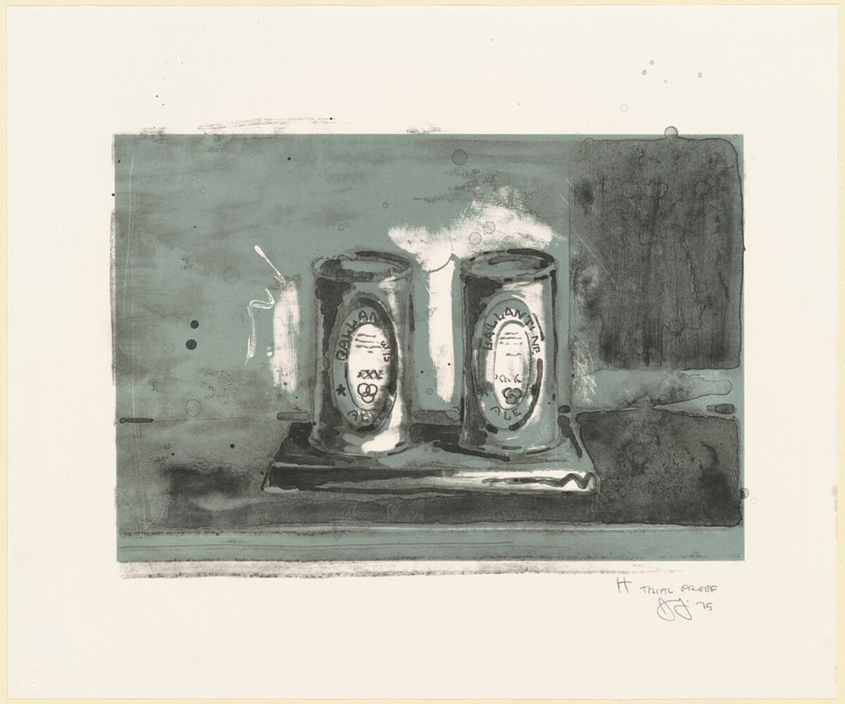 Ale Cans [trial proof H] by Jasper Johns