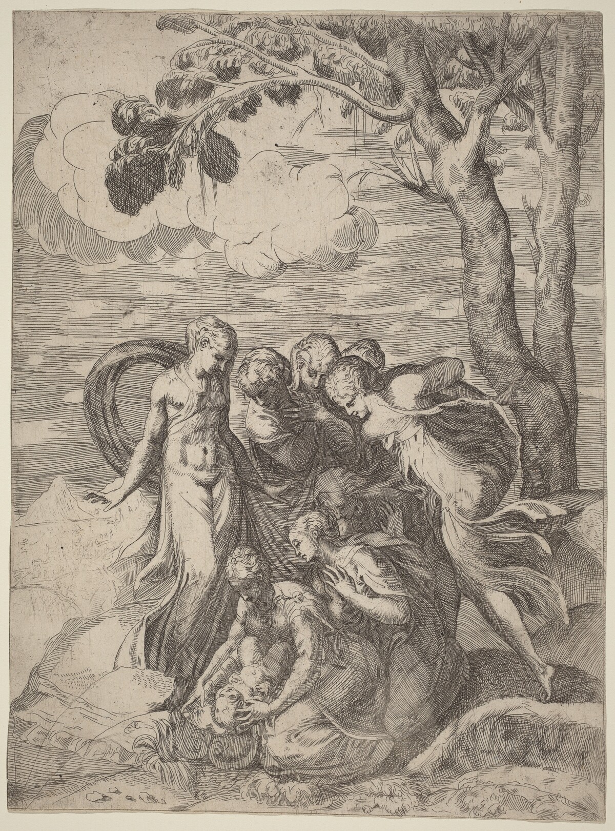 The Finding of Moses by Battista Angolo del Moro, after Andrea Meldolla, called Schiavone
