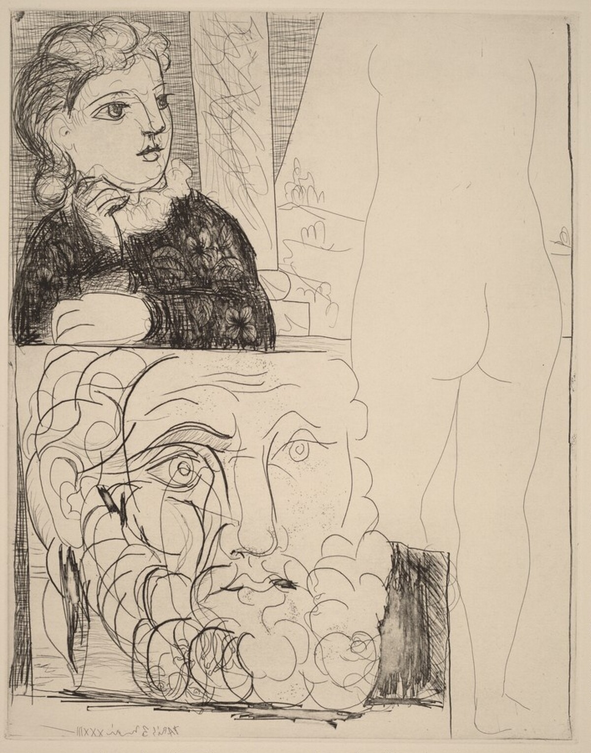 The Maid in the Sculpture Studio (La Bonne dans l'atelier de sculpture) by Pablo Picasso