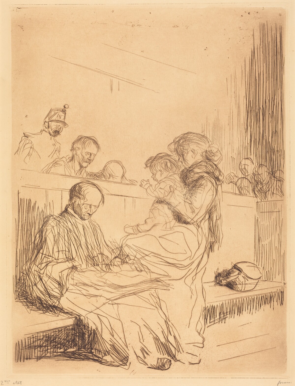Le prévenu et l'enfant (The Prisoner and the Child) by Jean-Louis Forain