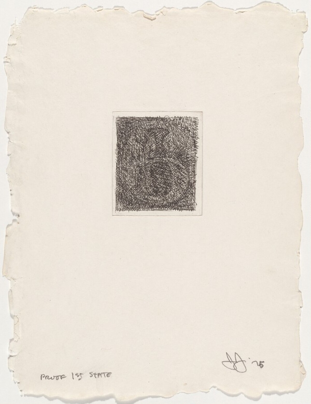 6 [proof of 1st state] by Jasper Johns