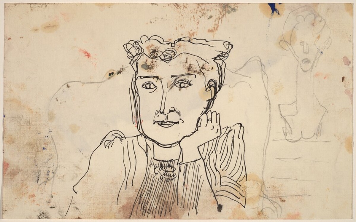 Seated Woman with Striped Top and other Study by Mark Rothko
