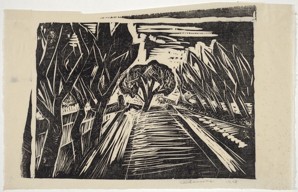 Untitled (Treelined Road) by Sam Glankoff