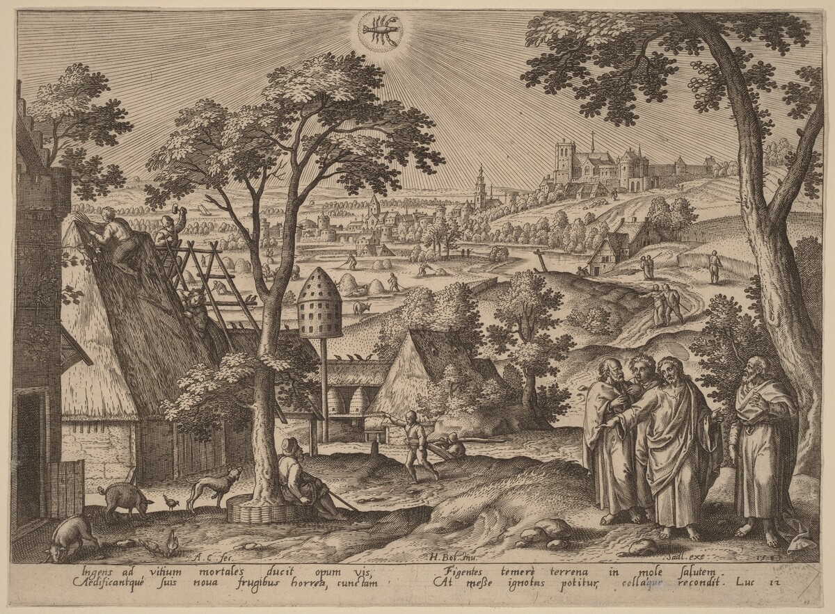 The Parable of the Rich Fool by Adriaen Collaert after Hans Bol