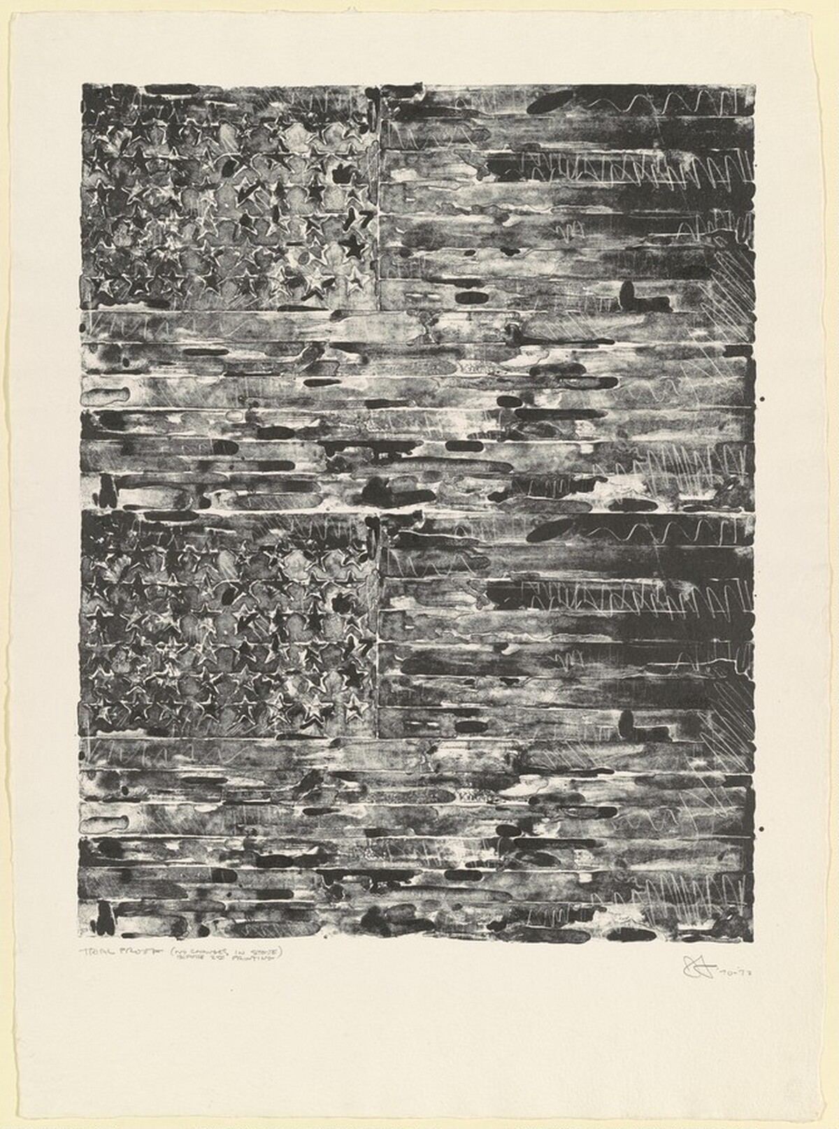 Two Flags [trial proof] by Jasper Johns