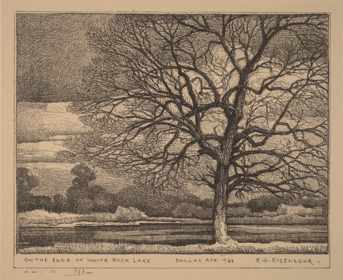 On the Edge of White Rock Lake by Edward G. Eisenlohr