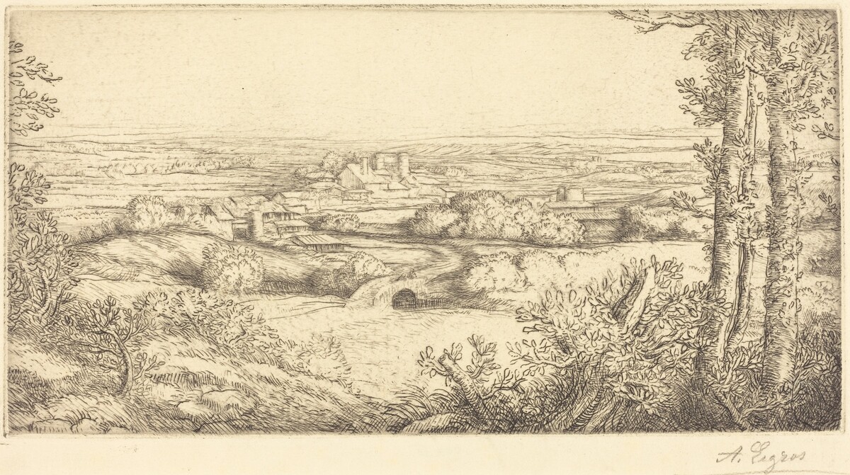 Valley in Bourgogne (Une vallee en Bourgogne) by Alphonse Legros