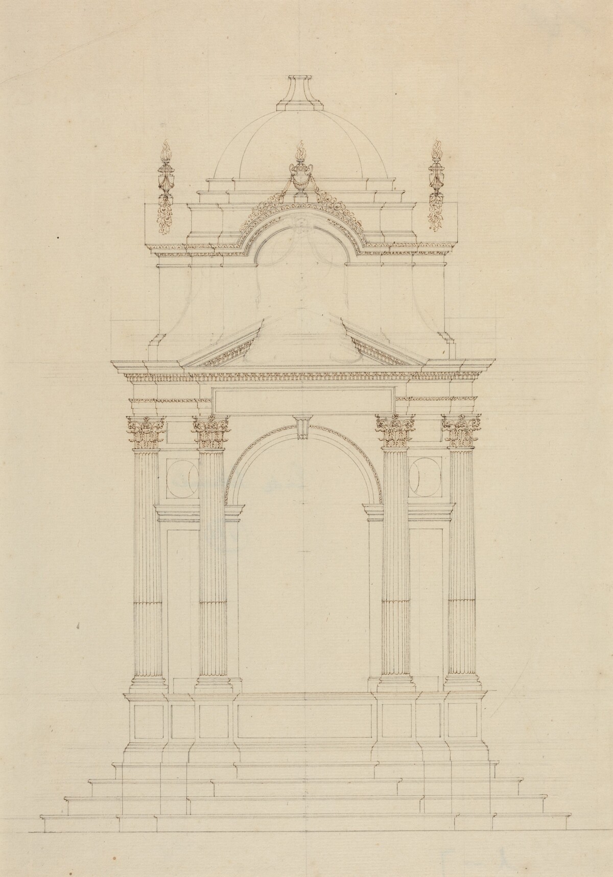 Design for a Baldaquin by French 18th Century