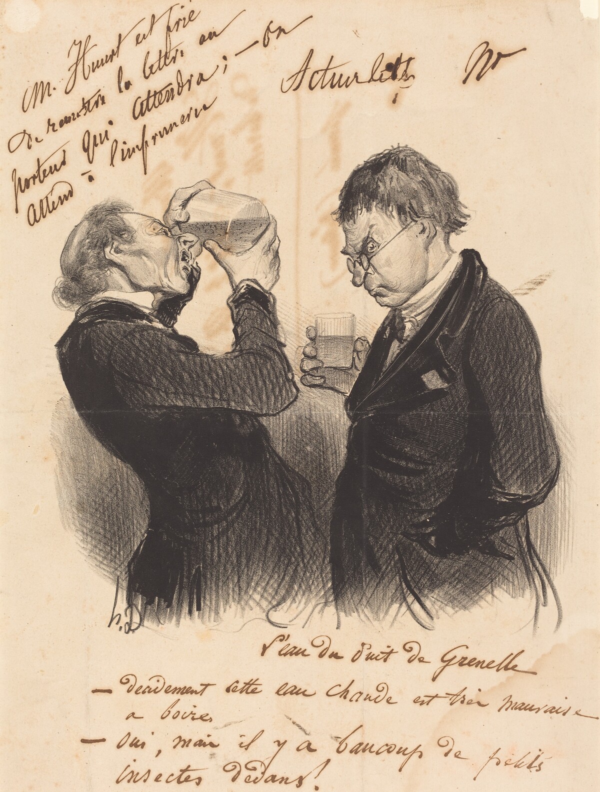 L'Eau du puits de Grenelle by Honoré Daumier