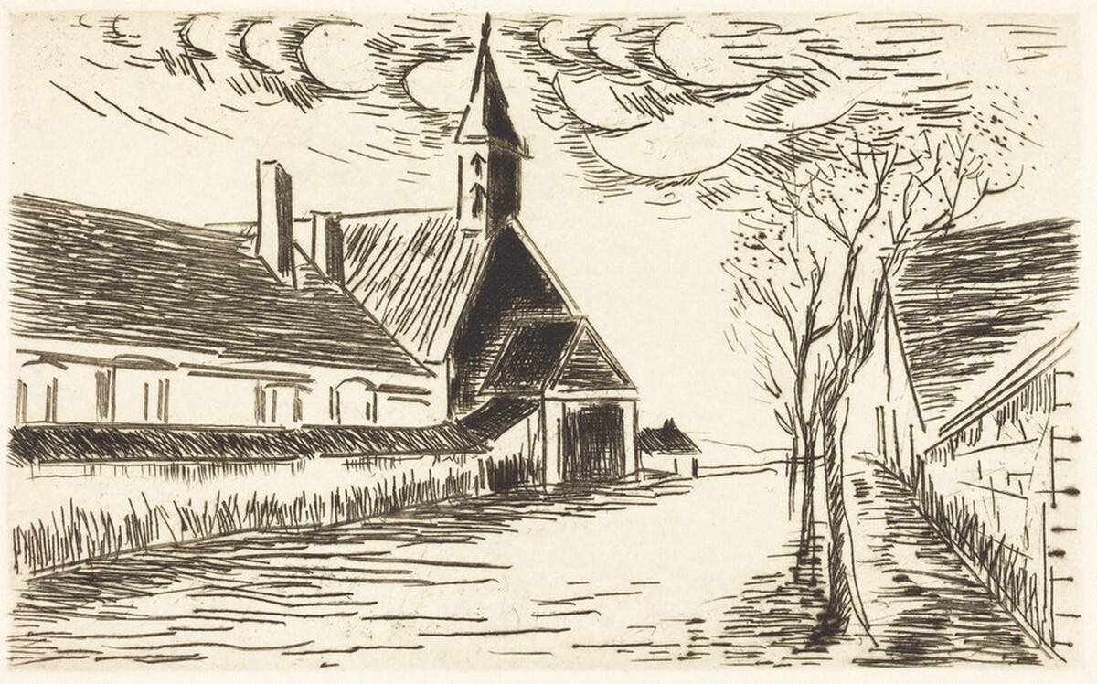 The Church (L'eglise) by Maurice de Vlaminck