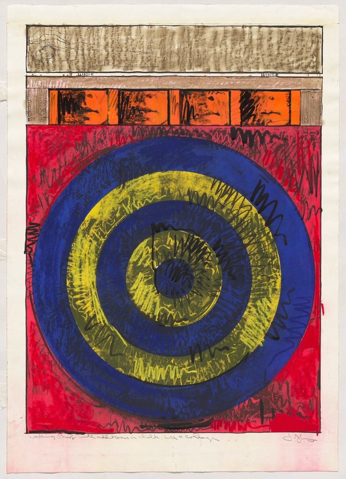 Target with Four Faces [working proof] by Jasper Johns