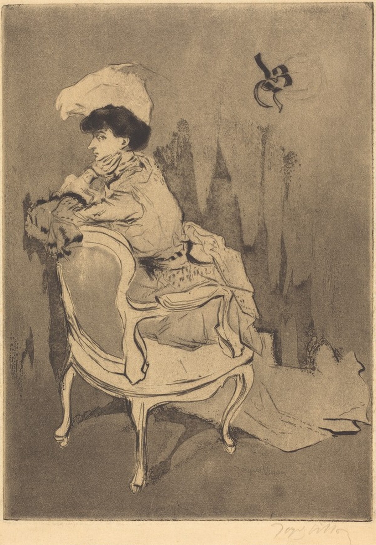 La Parisienne (small plate) by Jacques Villon