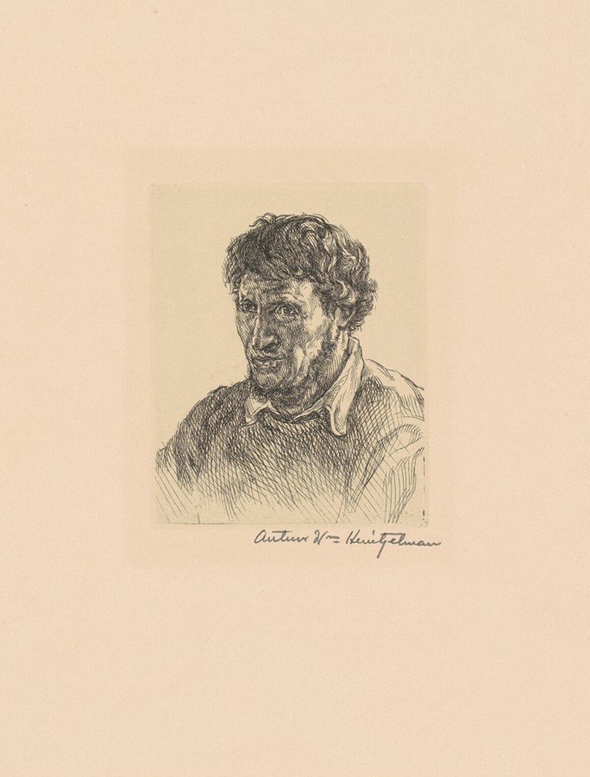 Amish Elder (small plate) by Arthur W. Heintzelman