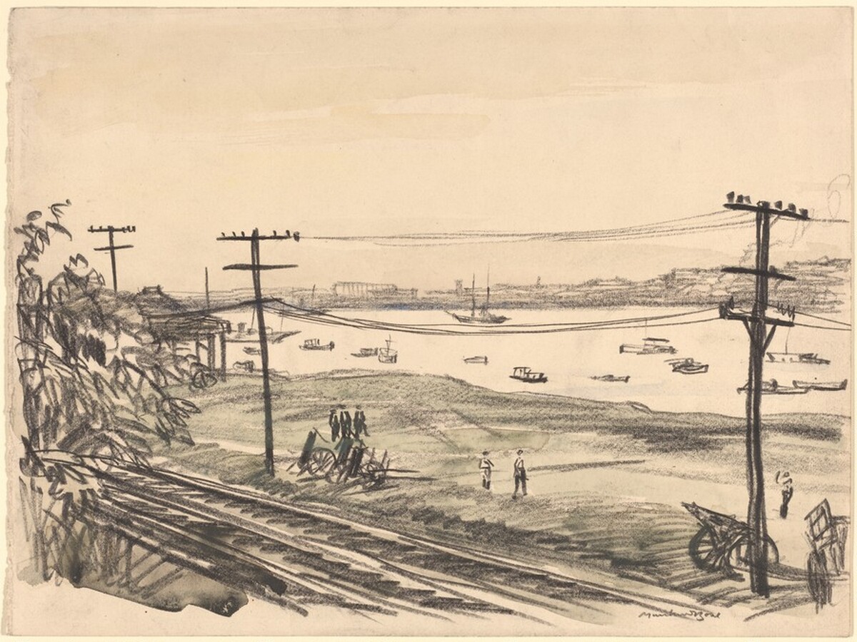 From Riverside Drive by Sir Muirhead Bone