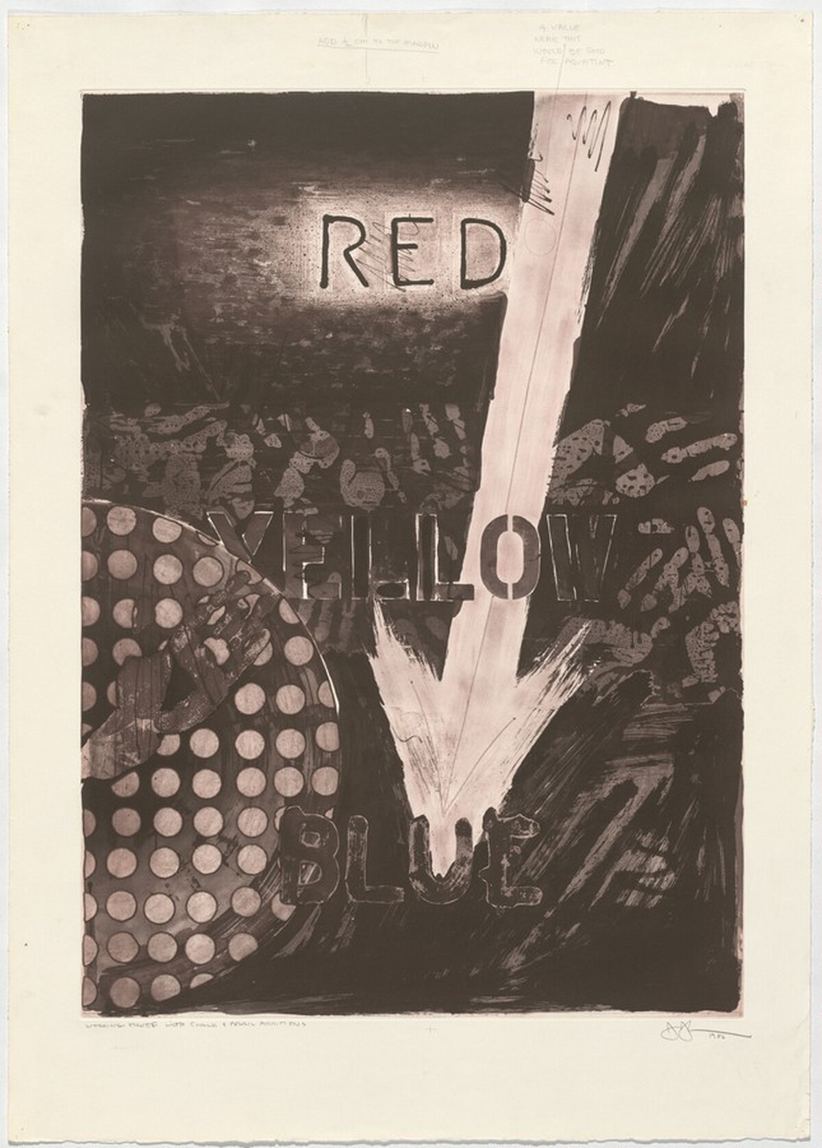 Untitled (Red) [working proof] by Jasper Johns