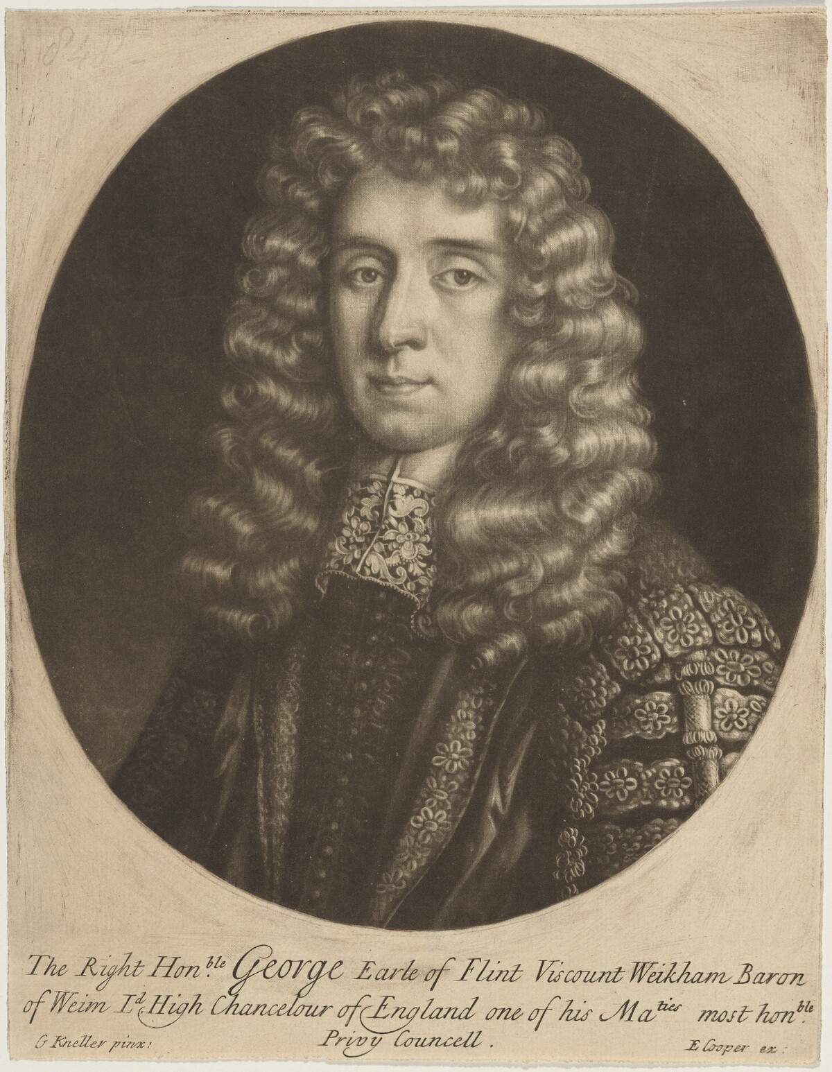 George Jeffreys, Earl of Flint, Viscount Weikham by after Sir Godfrey Kneller