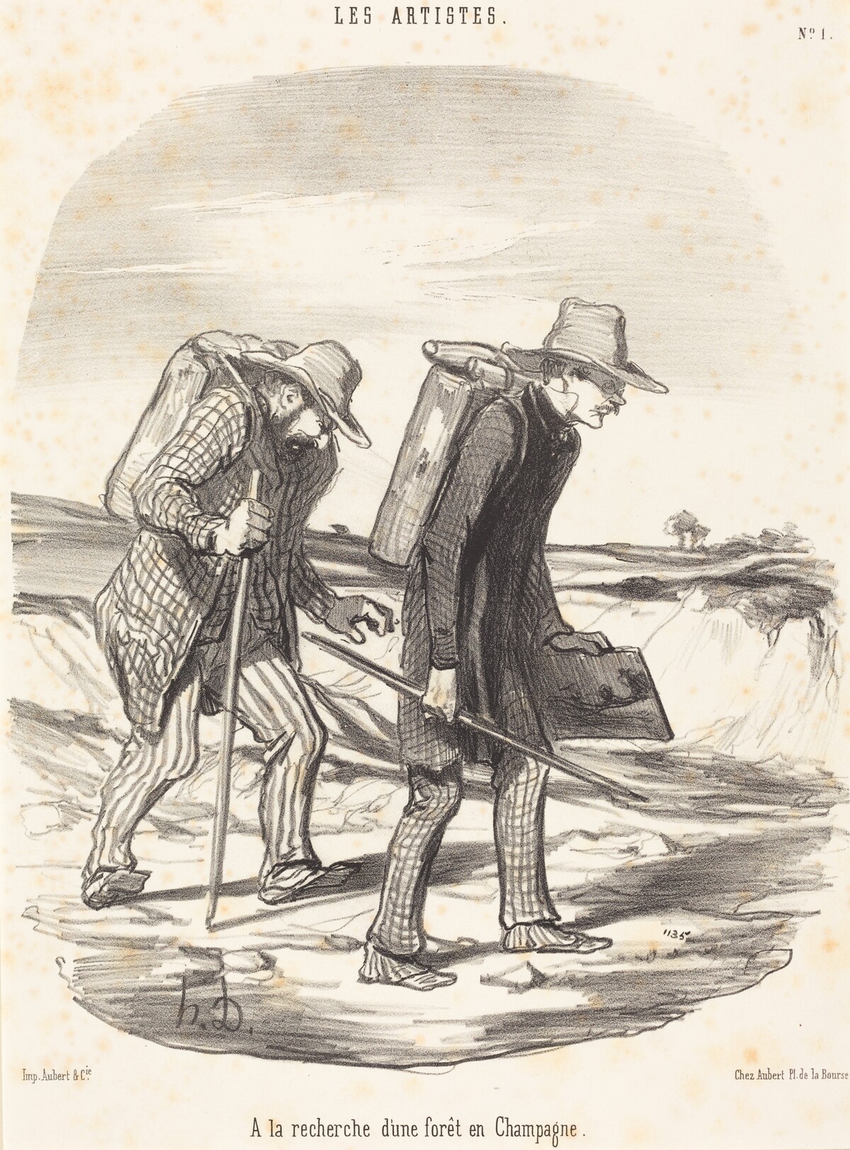 A la recherche d'une forêt en Champagne (In Search of a Forest in Champagne) by Honoré Daumier