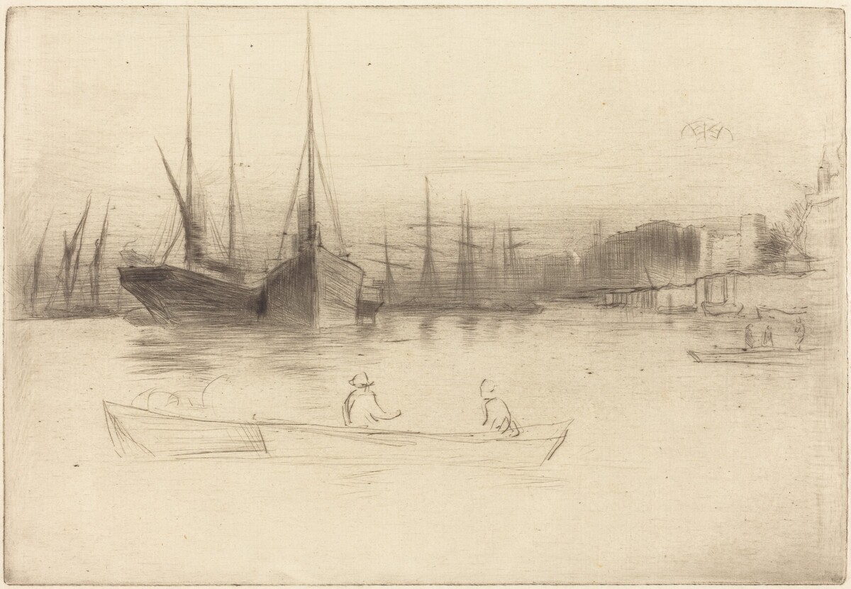 Steamboats off the Tower by James McNeill Whistler