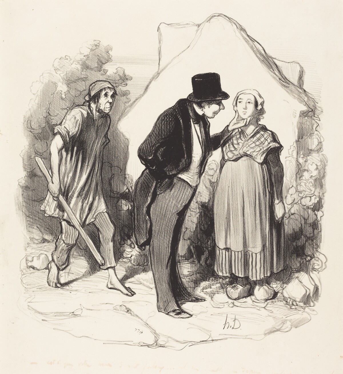 Est-ce que votre mari serait jaloux... by Honoré Daumier