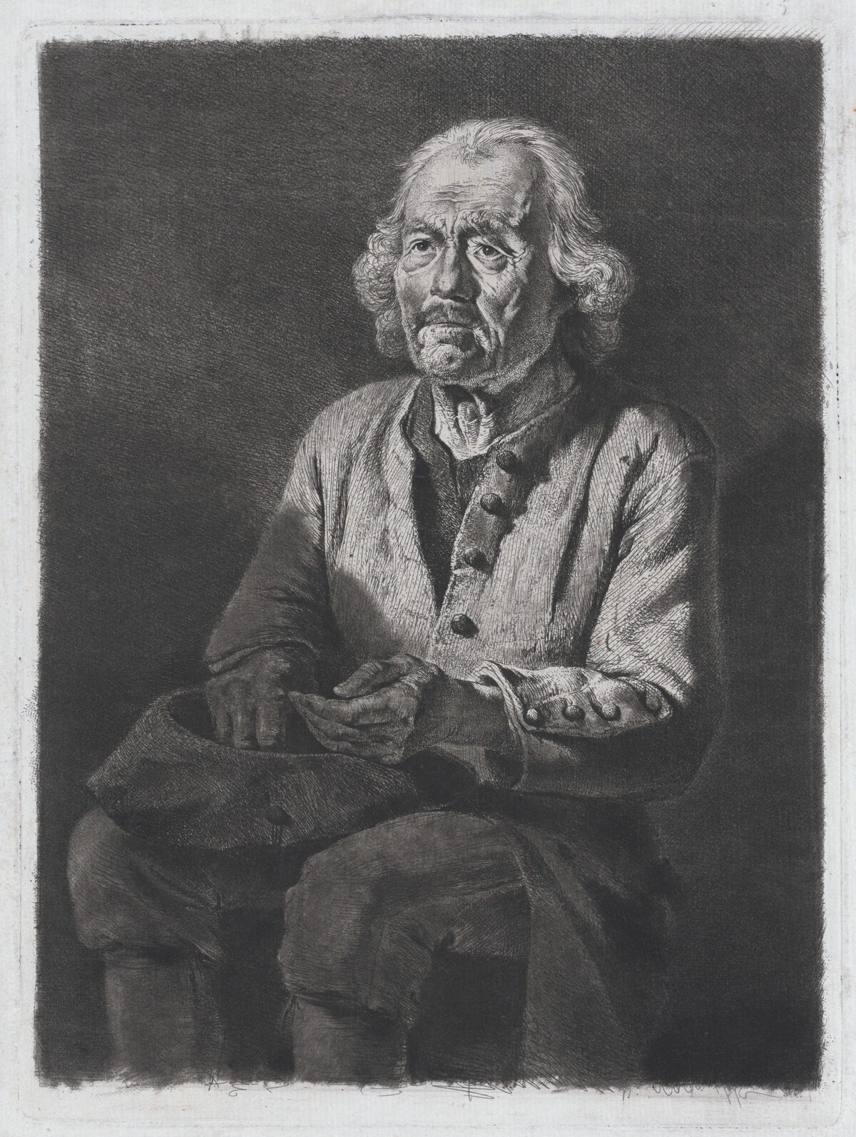 Old Gérard, Peasant from Chasselay by Jean-Jacques de Boissieu