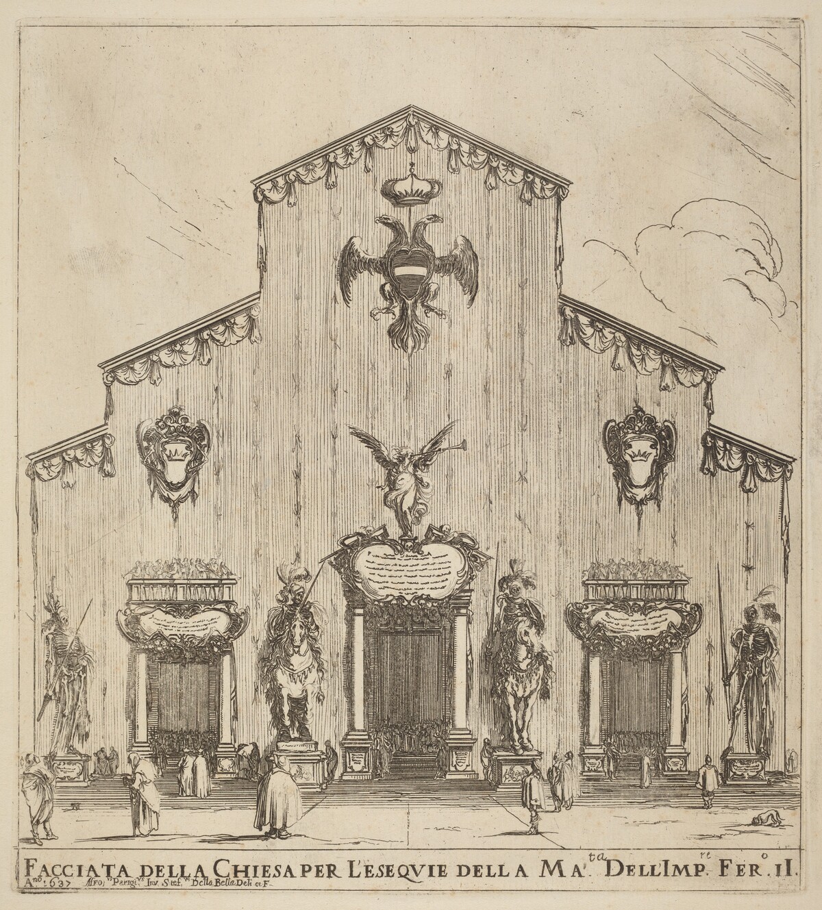 Facade of the Church of San Lorenzo, Florence by Stefano Della Bella