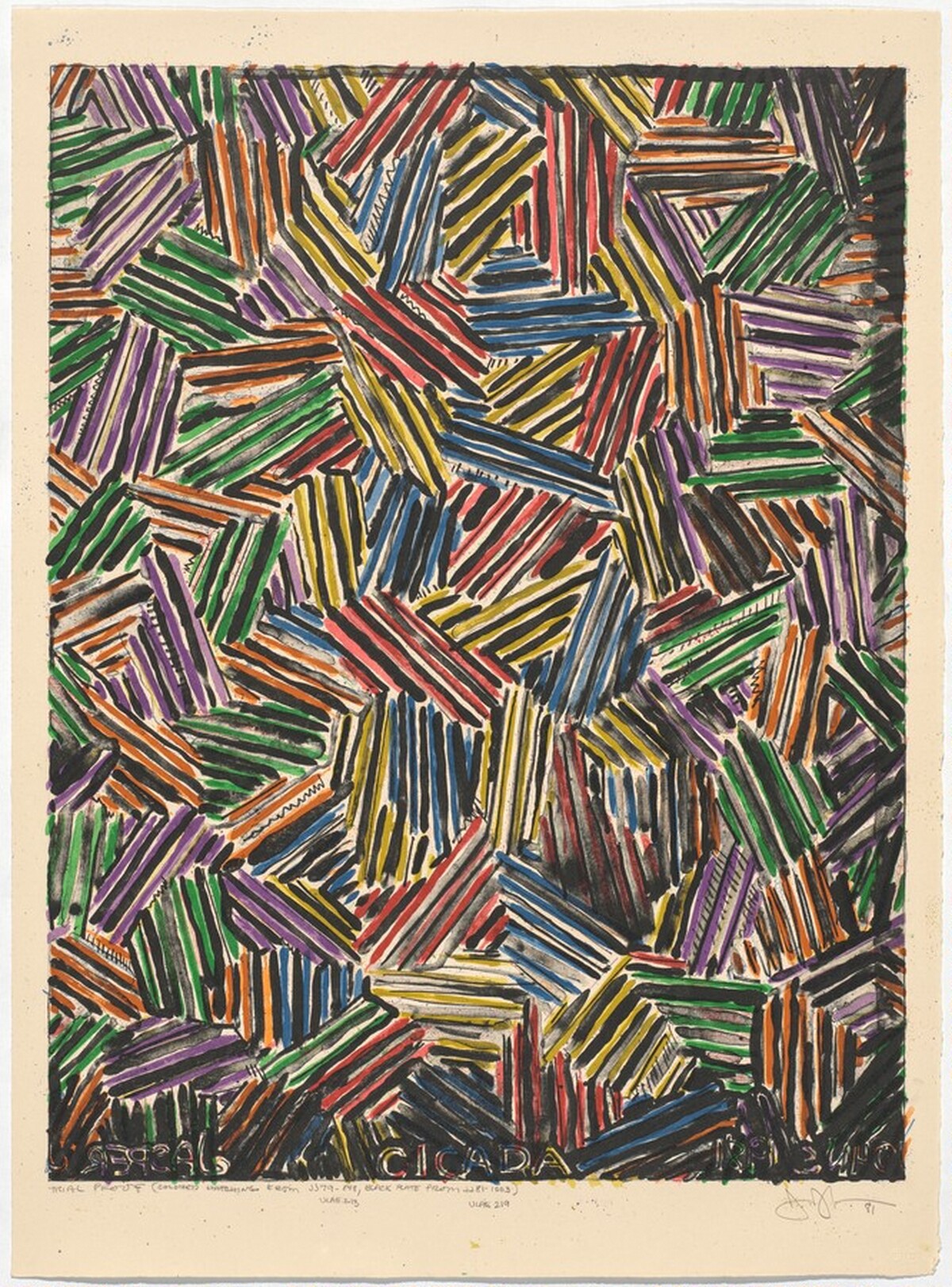 Cicada [trial proof] by Jasper Johns