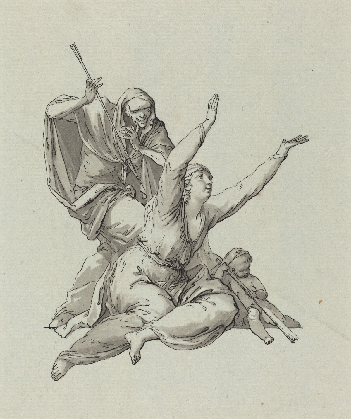 Death Stalking a Woman by Carl Gotthard Langhans