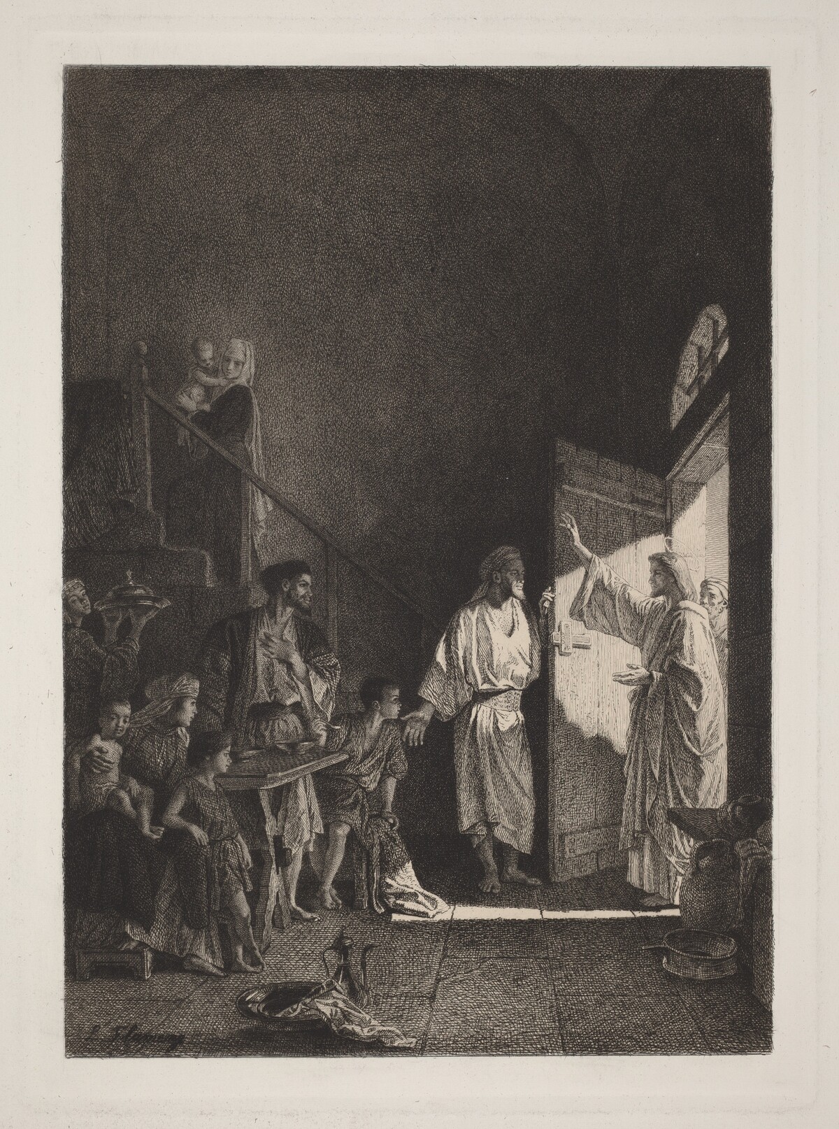 A Scene from the New Testament by Leopold Flameng, after Alexandre Bida