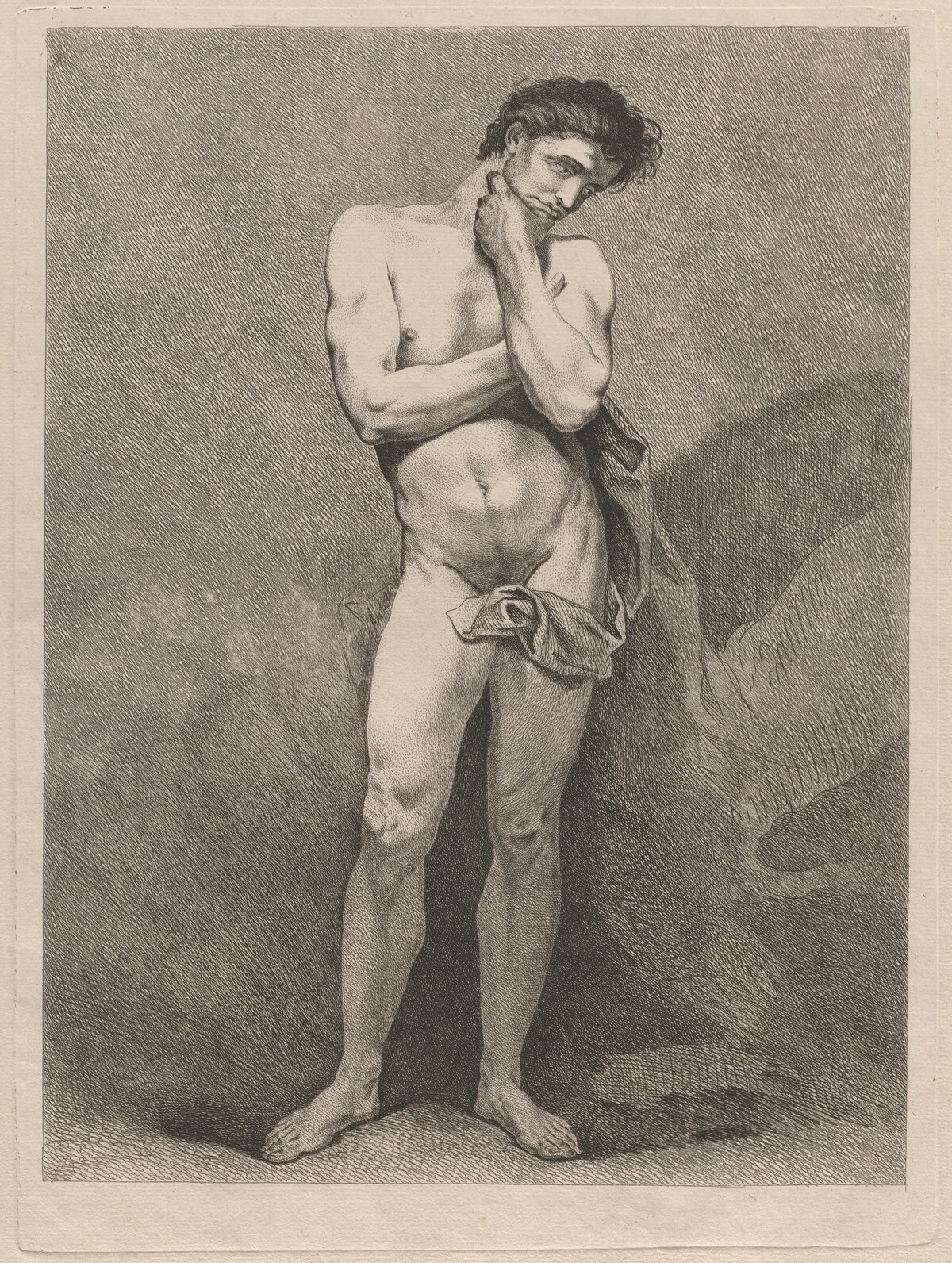 Standing Man in Pensive Pose by Carle Van Loo