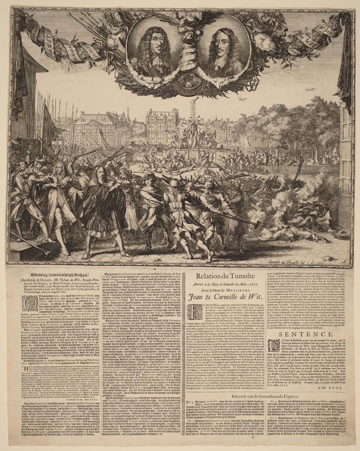 Afbeelding en waarachtigh Verhaal... (Representation of the True Story of Johan de Witt...) by Romeyn de Hooghe