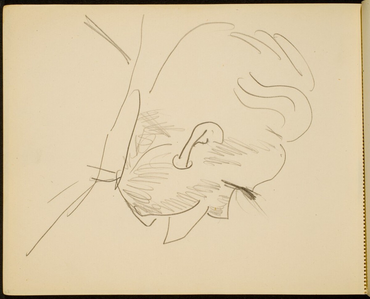 Mann im verlorenen Profil (Man Turned Away) [p. 62] by Max Beckmann