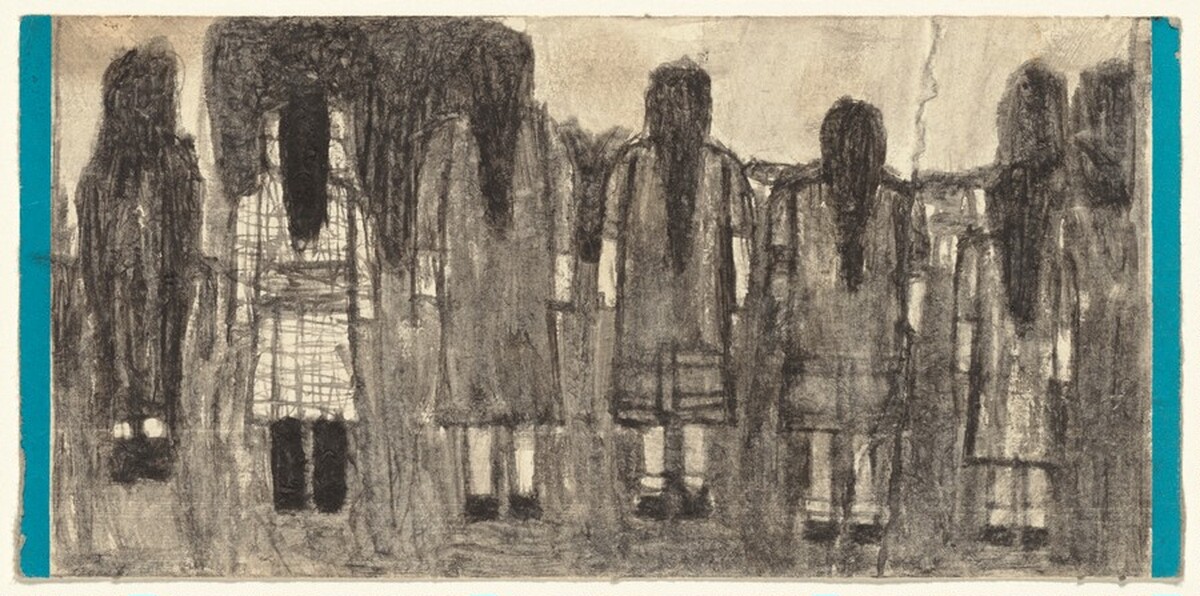 Untitled (Figures Seen from Behind) by James Castle