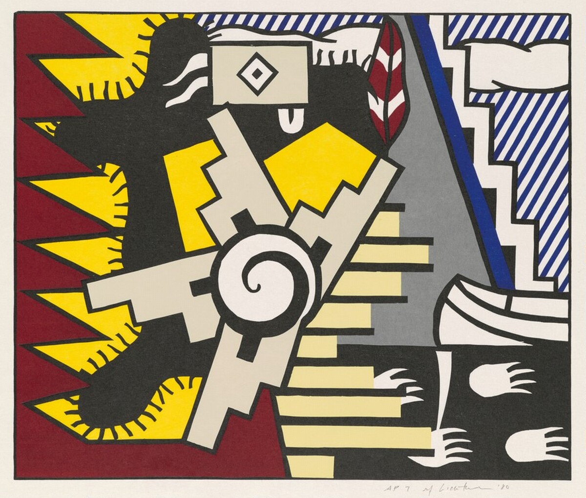 American Indian Theme II by Roy Lichtenstein