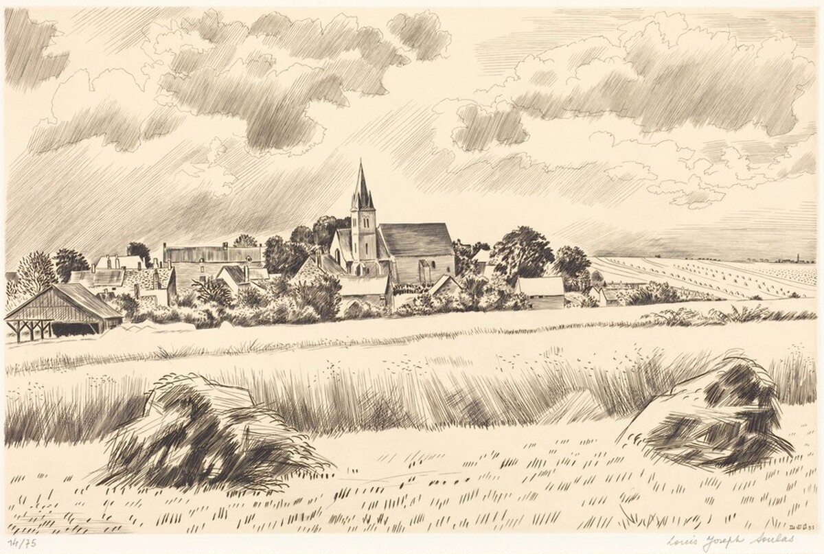 Village de la Beauce by Louis Joseph Soulas