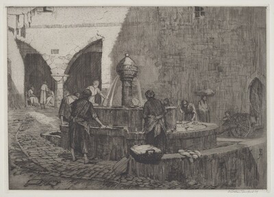 The Fountain at Peille, Cote d'Azur