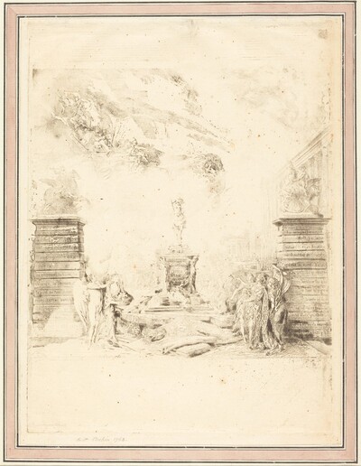 Allégorie sur l'Erection de la Statue de Louis XV (Allegory on the Establishment of a Statue of Louis XV)