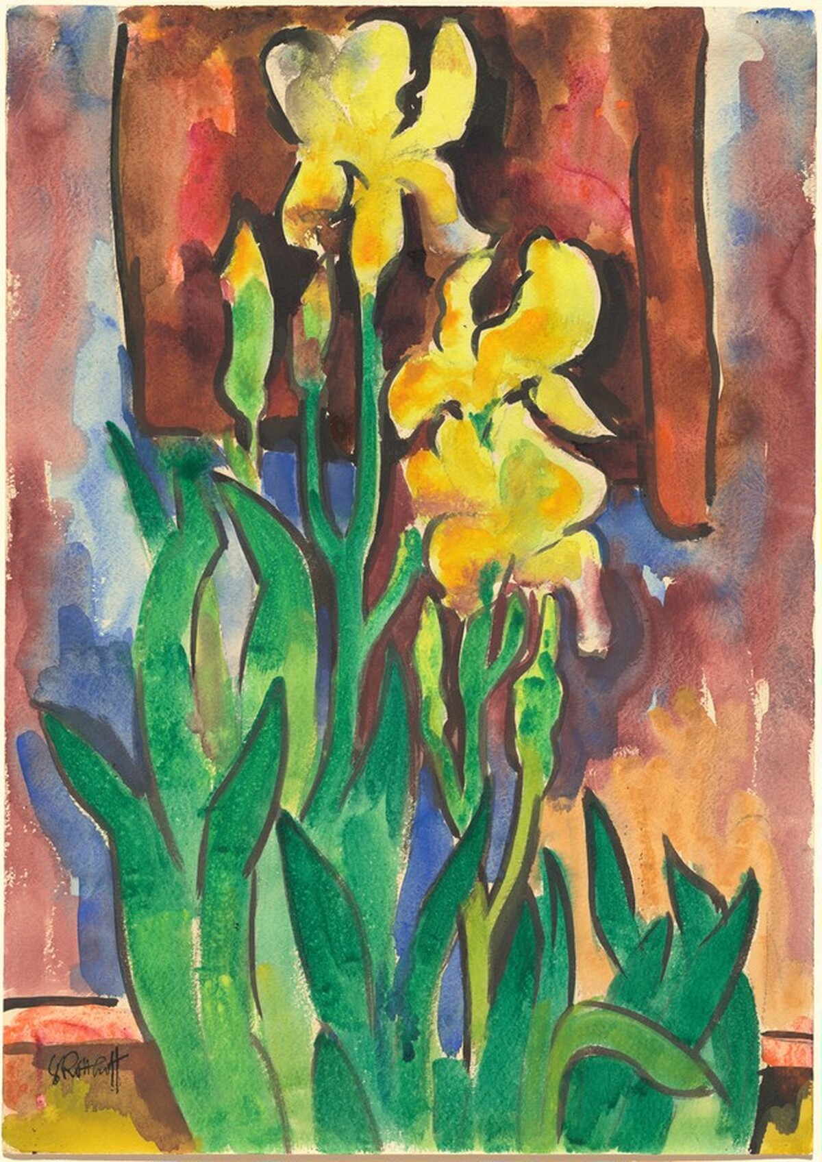 Yellow Iris by Karl Schmidt-Rottluff