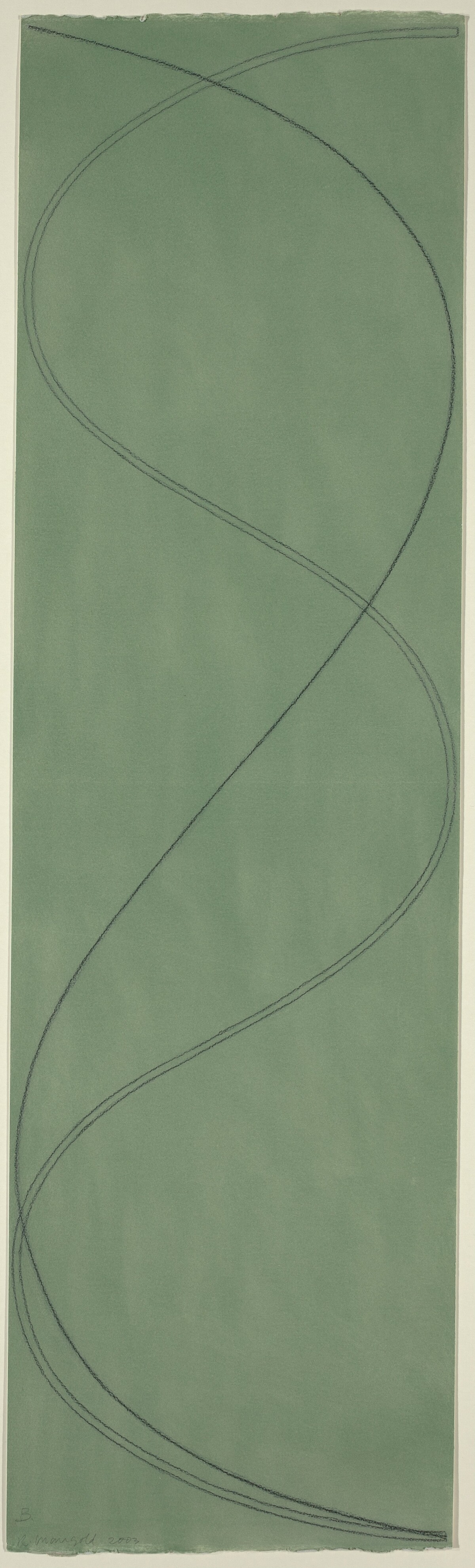 Three Column / Figure B (middle panel) by Robert Mangold