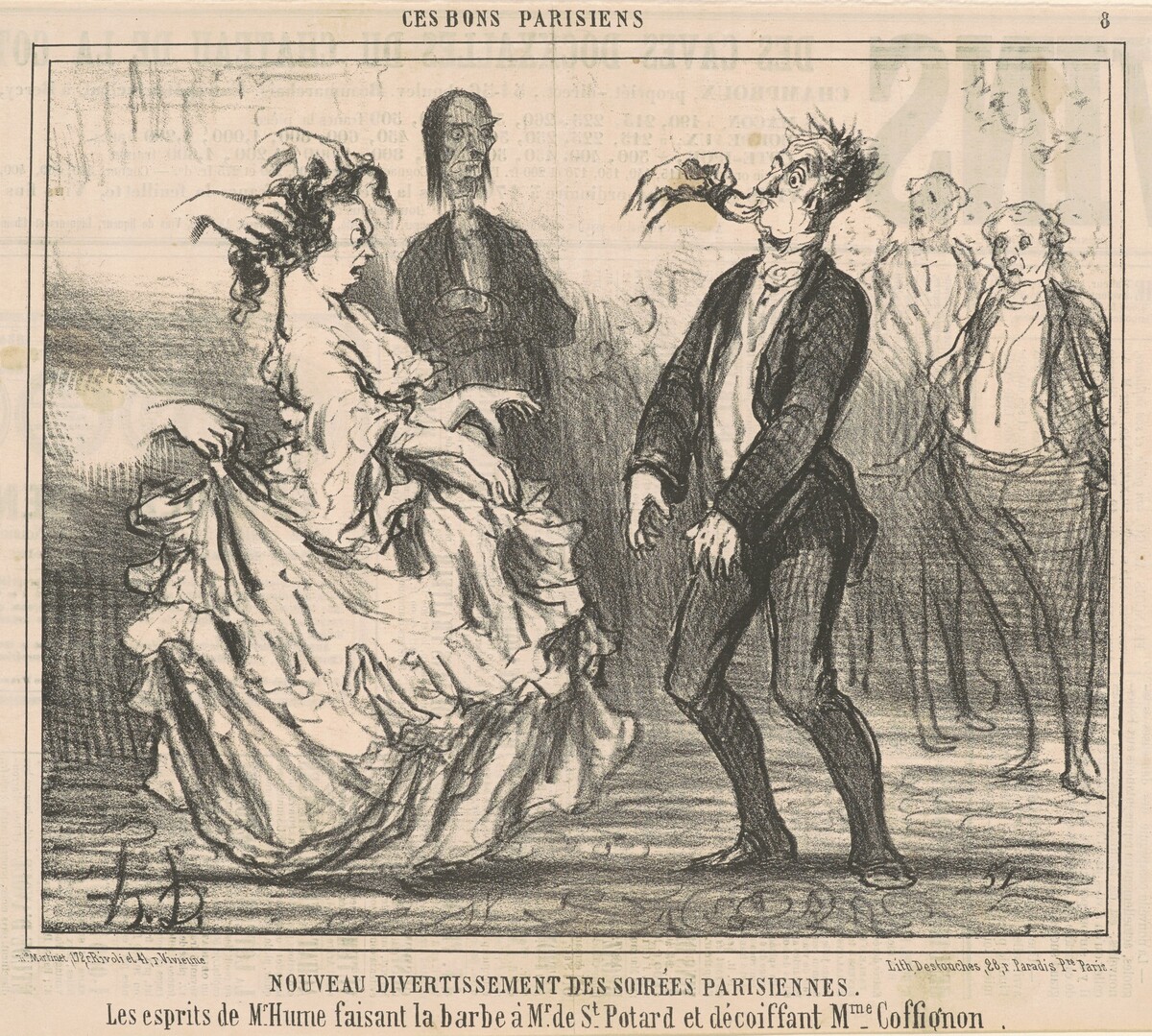 Nouveau divertissement des soirées by Honoré Daumier