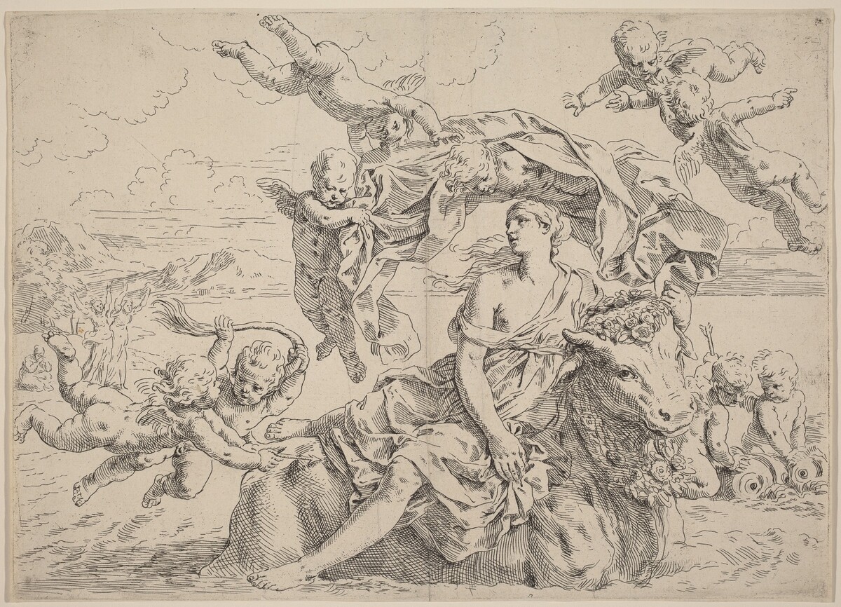 The Rape of Europa by Simone Cantarini