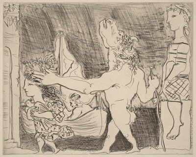 Blinded Minotaur Led by a Girl II (Minotaur aveugle guide par une fillette II)